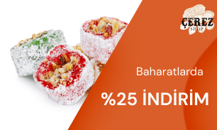 Baharatlarda %25 İndirim